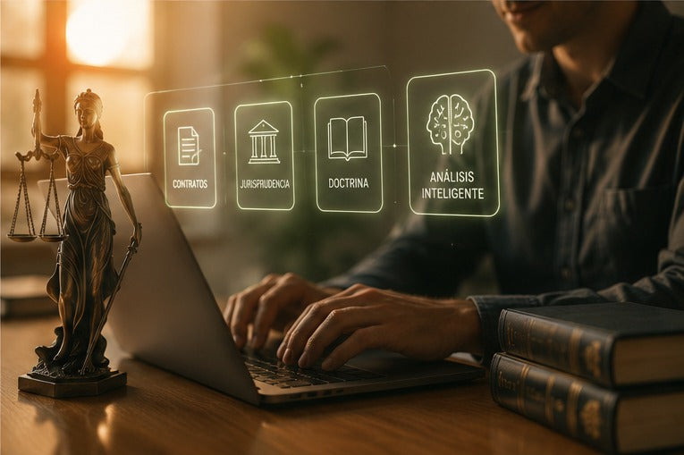 Profesionales del derecho trabajando con IA generativa